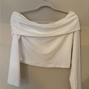 Elegant White Off-Shoulder Top